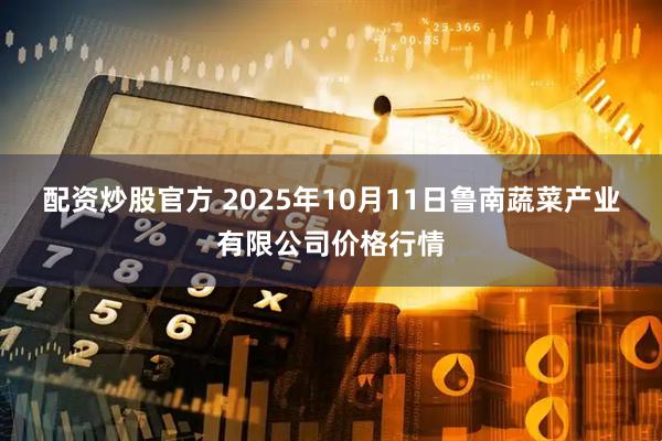 配资炒股官方 2025年10月11日鲁南蔬菜产业有限公司价格行情