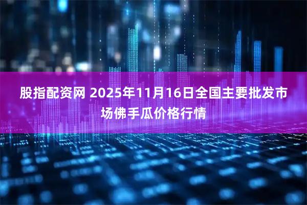 股指配资网 2025年11月16日全国主要批发市场佛手瓜价格行情