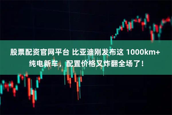 股票配资官网平台 比亚迪刚发布这 1000km+ 纯电新车，配置价格又炸翻全场了！